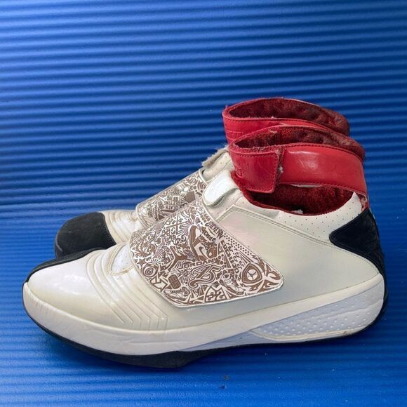 Size 12- Men’s Nike Air Jordan XX 20 Original White Varsity Red Black 2005 RARE - Picture 2 of 8